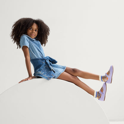 Rothys The Kids Tux Bow Mary Jane in Soft Orchid