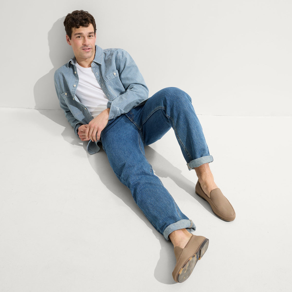 Rothys The Ravello Loafer in Faded Brown
