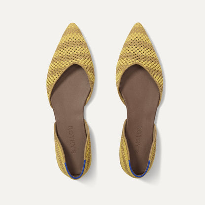 Rothys The D'Orsay Point in Daffodil Stripe
