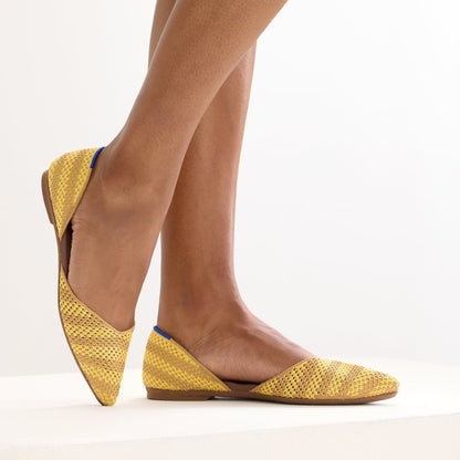 Rothys The D'Orsay Point in Daffodil Stripe