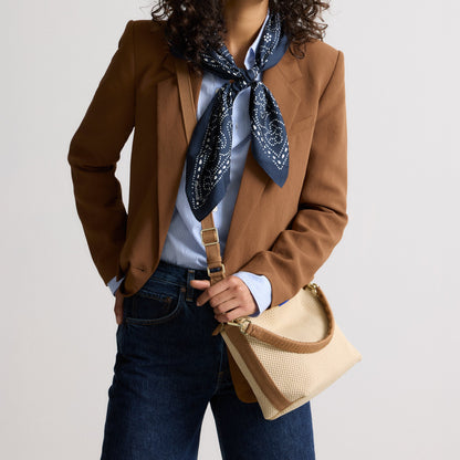 Rothys The Daily Crossbody in Macadamia Open-Knit