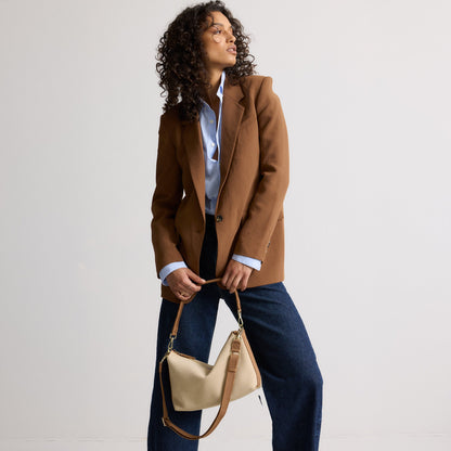 Rothys The Daily Crossbody in Macadamia Open-Knit