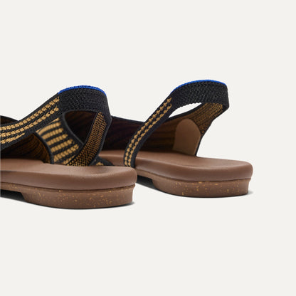Rothys The Almond Slingback in Butterscotch Stripe
