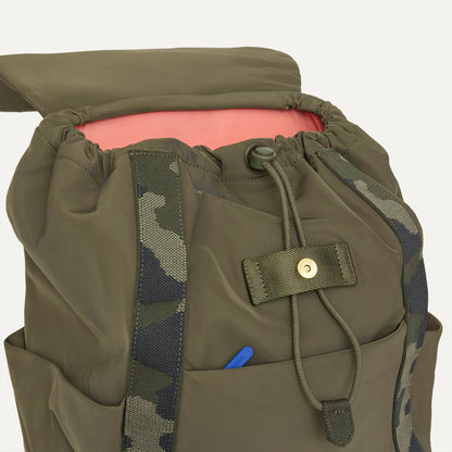 Rothys Lightweight Travel Cinch Backpack in Forest