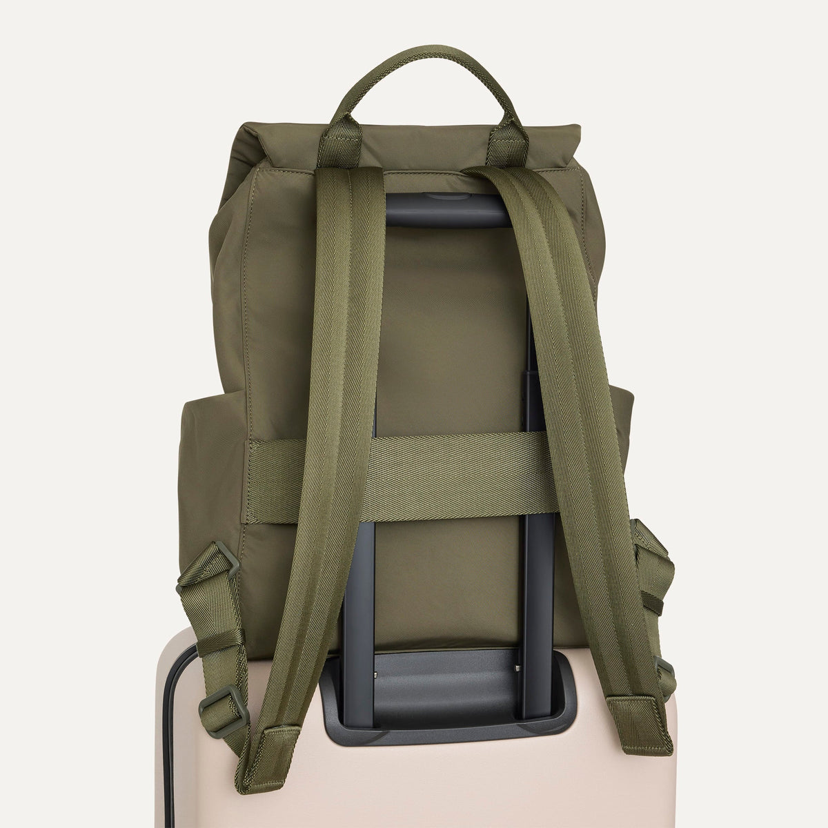 Rothys Lightweight Travel Cinch Backpack in Forest