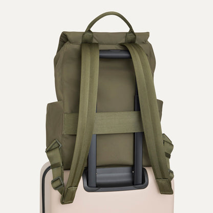 Rothys Lightweight Travel Cinch Backpack in Forest