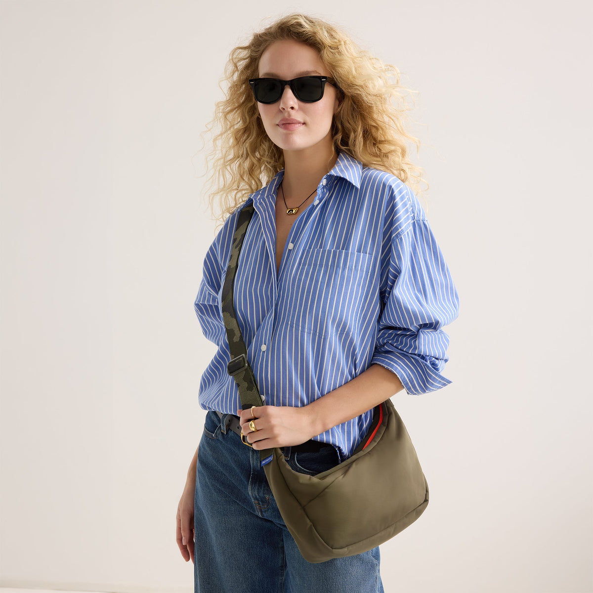 Rothys Lightweight Travel Sling Bag in Forest