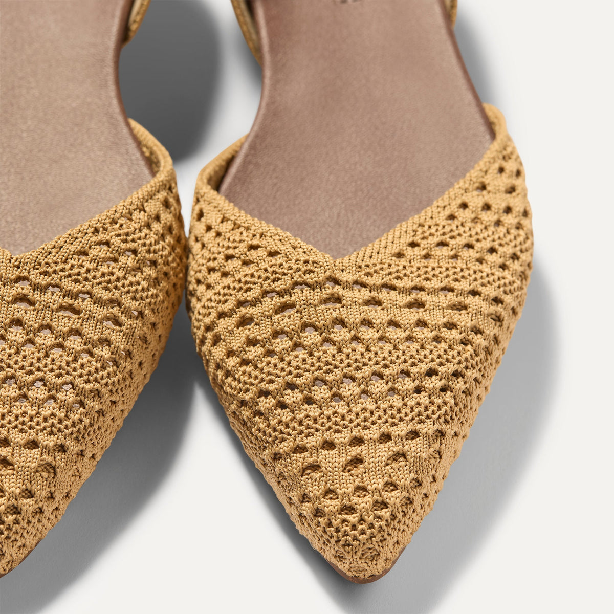Rothys The D'Orsay Point in Camel Crochet