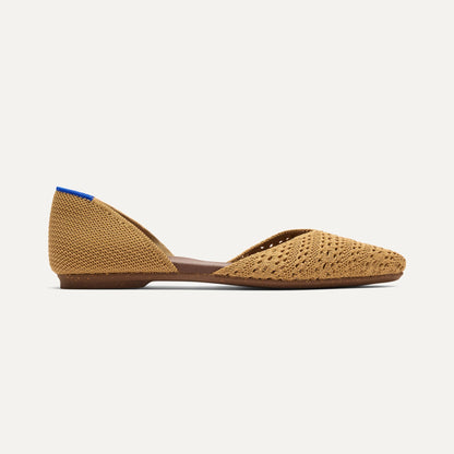 Rothys The D'Orsay Point in Camel Crochet