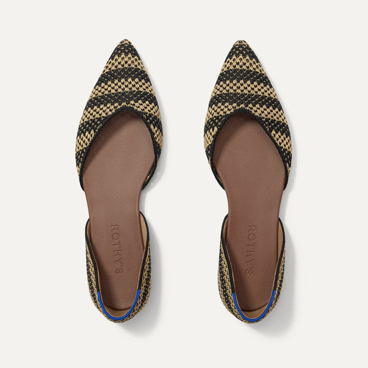 Rothys The D'Orsay Point in Shortbread Stripe
