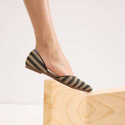 Rothys The D'Orsay Point in Shortbread Stripe