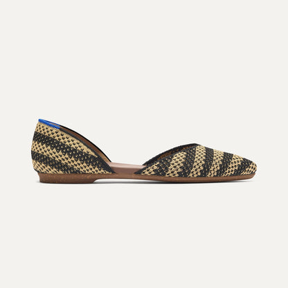 Rothys The D'Orsay Point in Shortbread Stripe