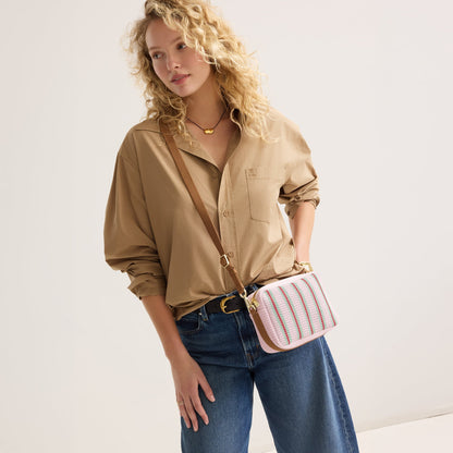 Rothys The Crossbody Camera Bag in Watermelon Market Stripe