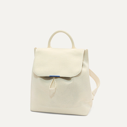 Rothys The Cinch Backpack in Coconut Crochet