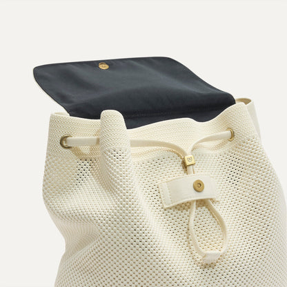 Rothys The Cinch Backpack in Coconut Crochet