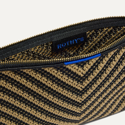 Rothys The Convertible Clutch in Toffee Chevron