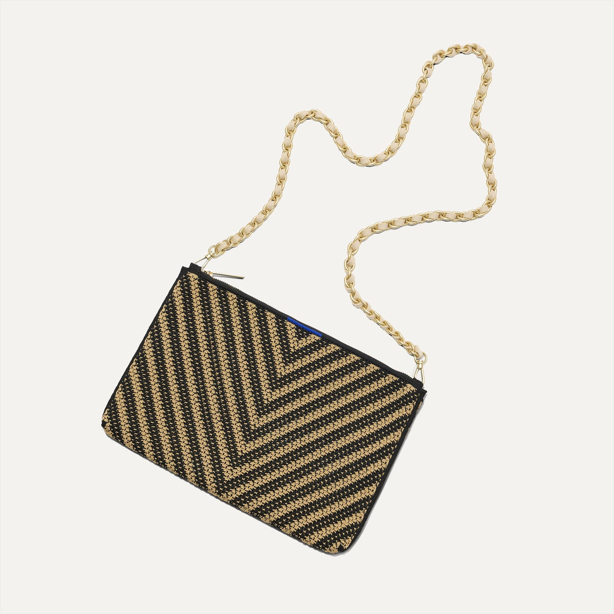 Rothys The Convertible Clutch in Toffee Chevron