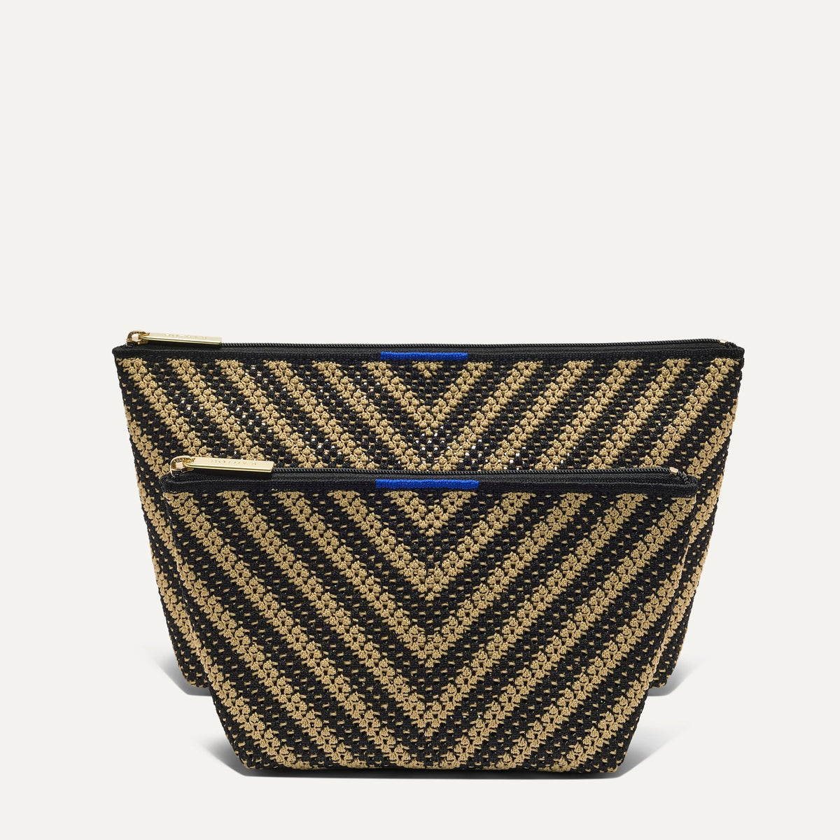 Rothys The Travel Pouch Set in Toffee Chevron