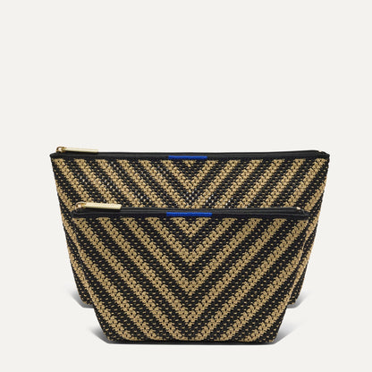 Rothys The Travel Pouch Set in Toffee Chevron