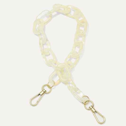 Rothys The Shoulder Strap in Opal White Chain