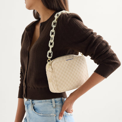 Rothys The Shoulder Strap in Opal White Chain