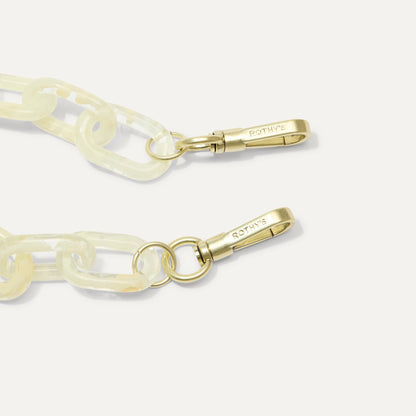 Rothys The Shoulder Strap in Opal White Chain