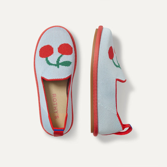 Rothys The Mini Loafer in Cherry Blue