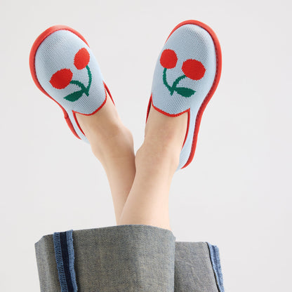 Rothys The Mini Loafer in Cherry Blue