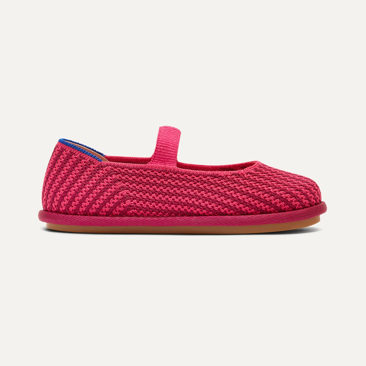 Rothys Girls' Mini Mary Jane in Raspberry Stripe