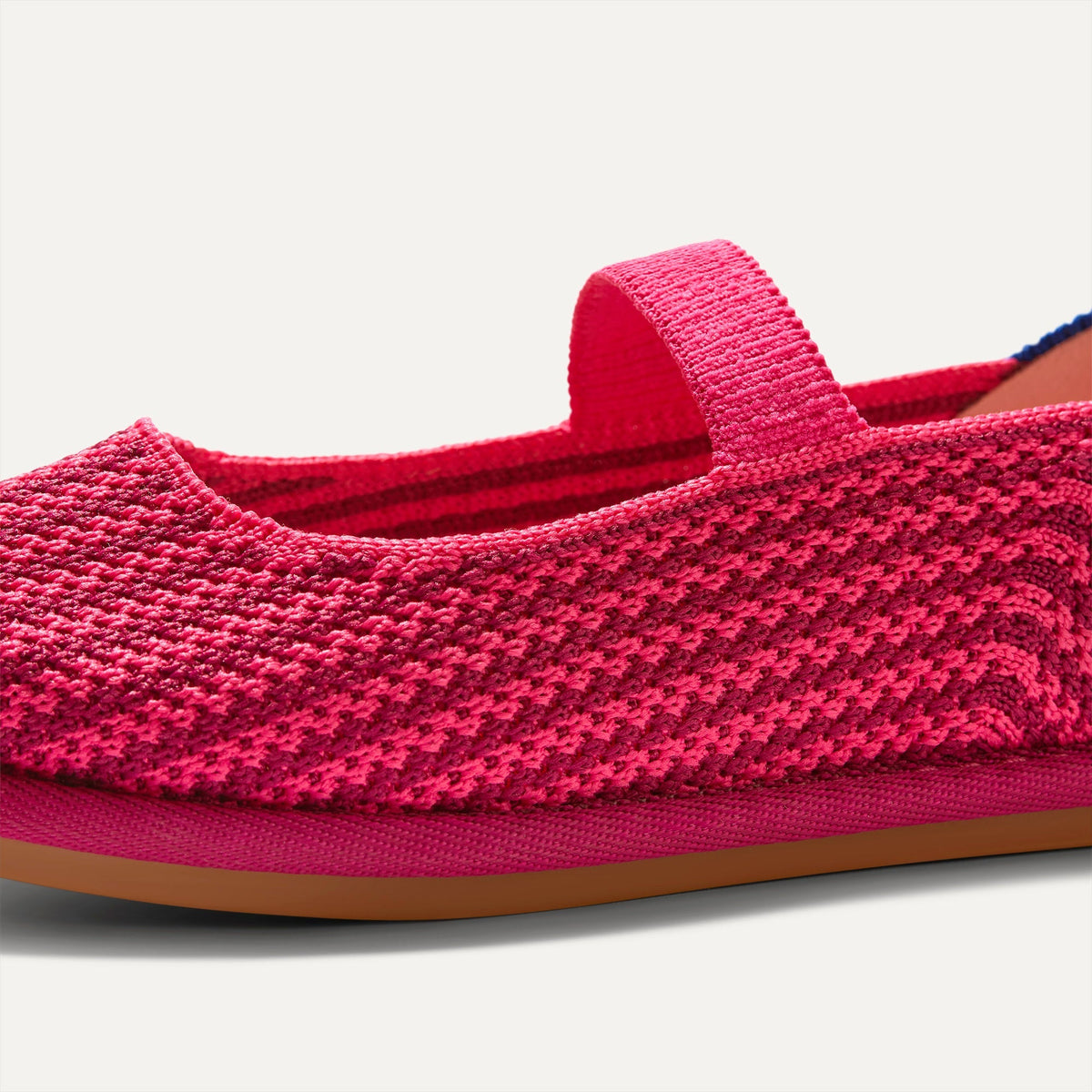 Rothys Girls' Mini Mary Jane in Raspberry Stripe