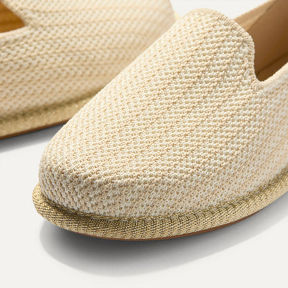 Rothys The Mini Loafer in Cream Puff Stripe
