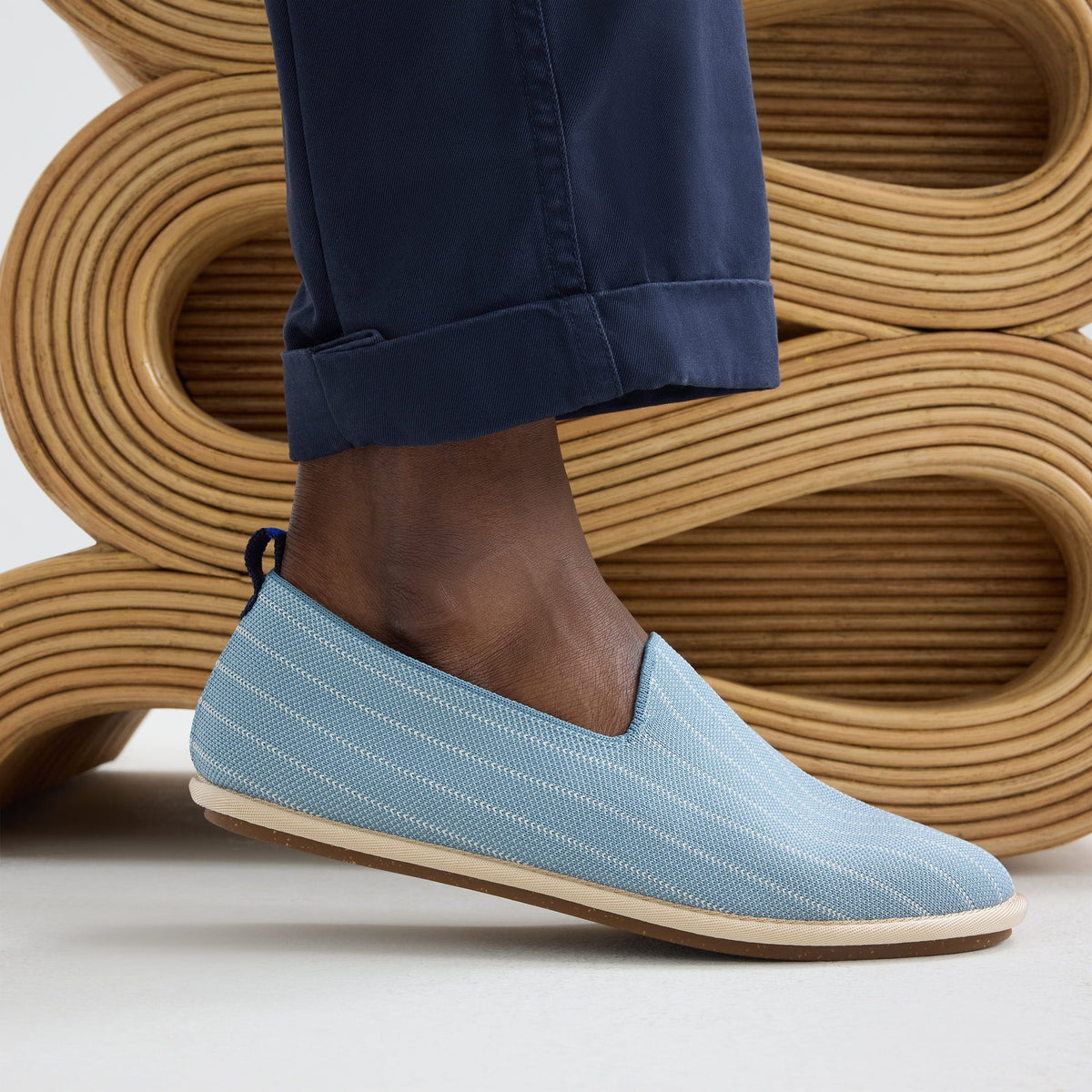Rothys The Men's Cruiser Loafer in Tidal Stripe