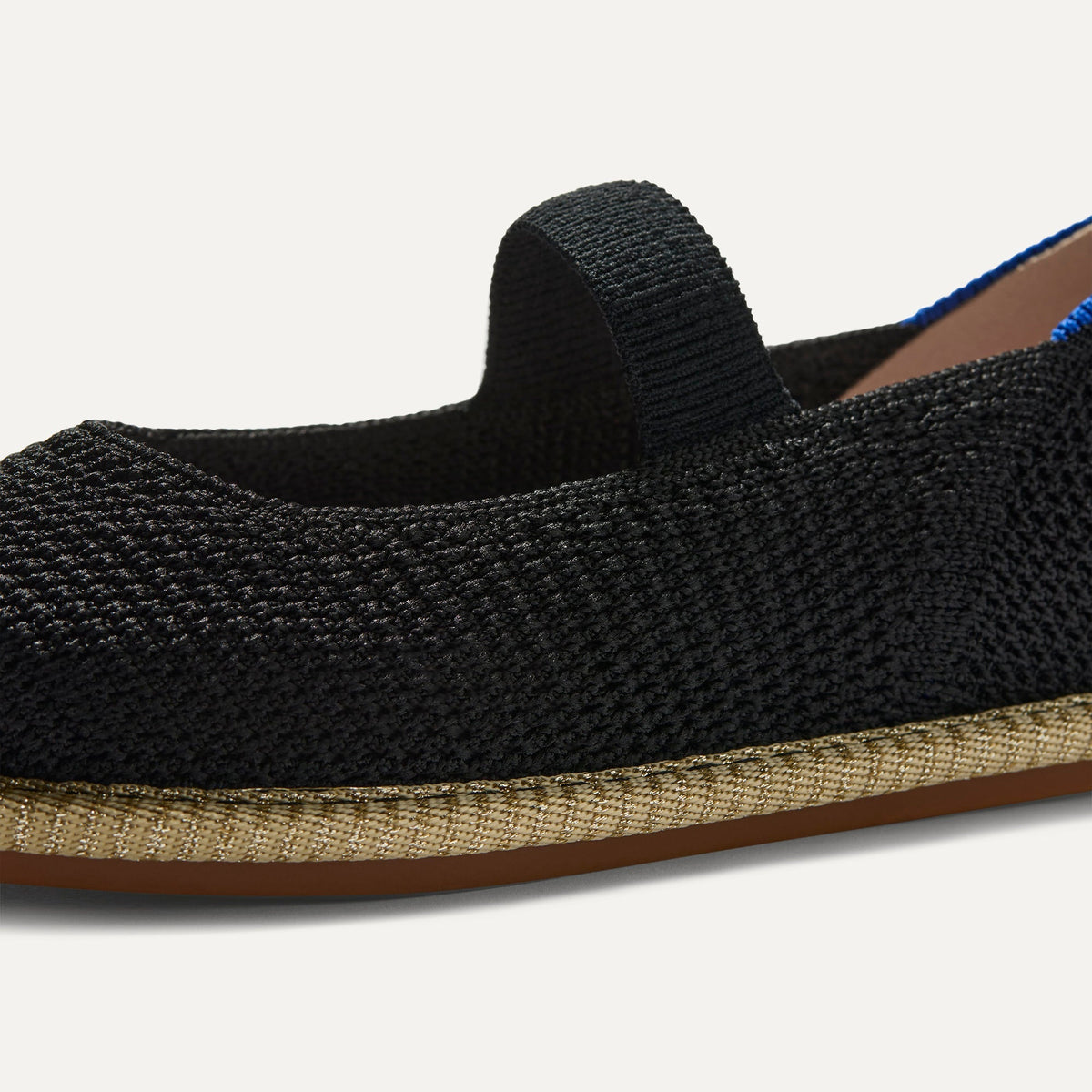 Rothys Girls' Mini Mary Jane in Black Raffia-Knit