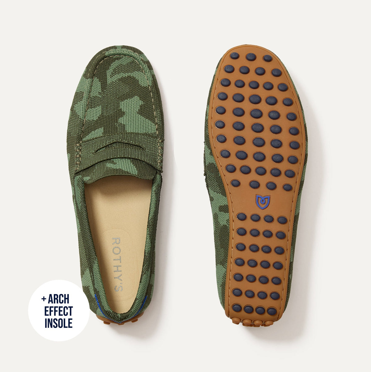 Rothys The Men's Daily Driver in Forest Camo