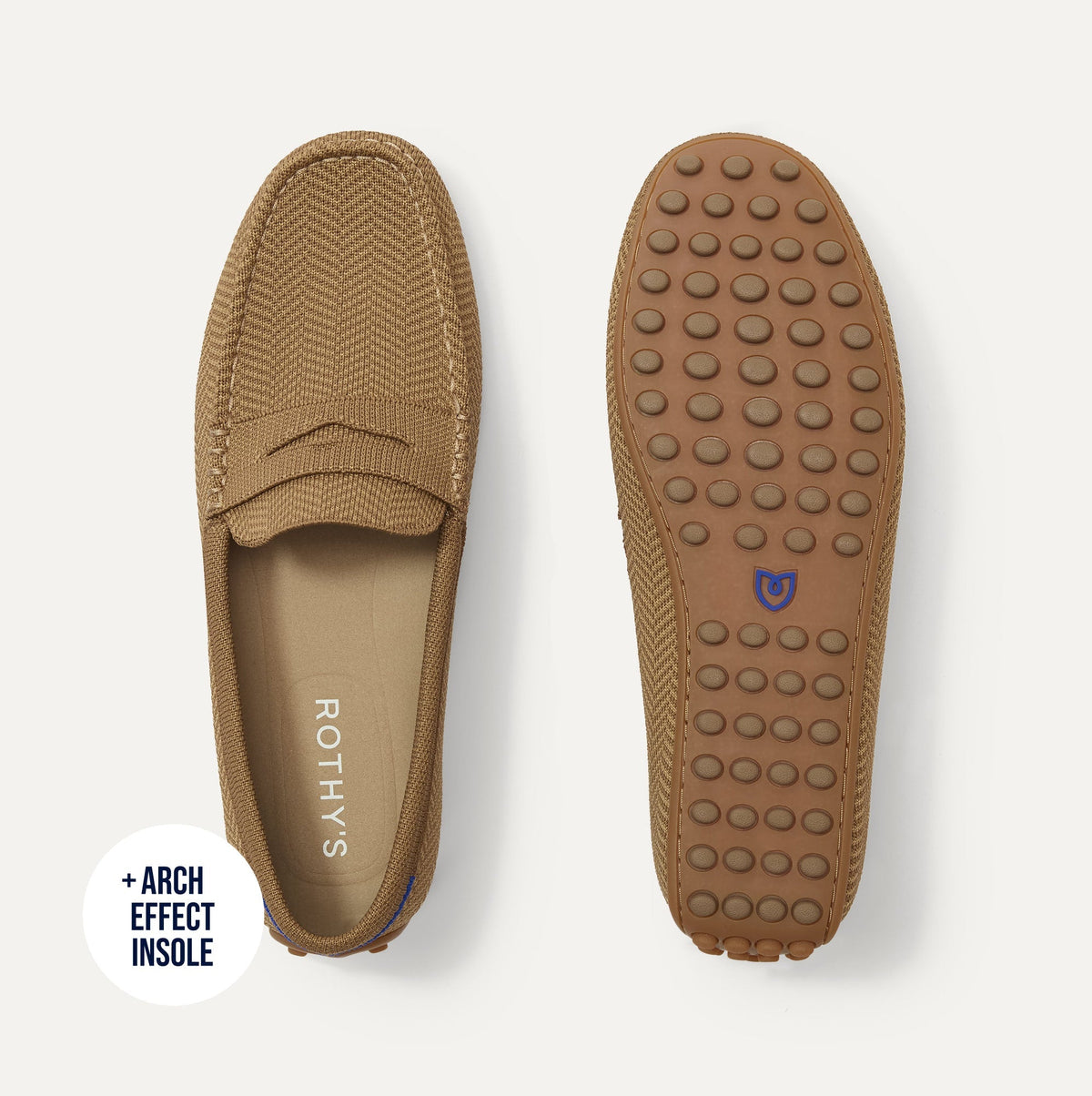 Rothys The Men's Daily Driver in Oak Herringbone