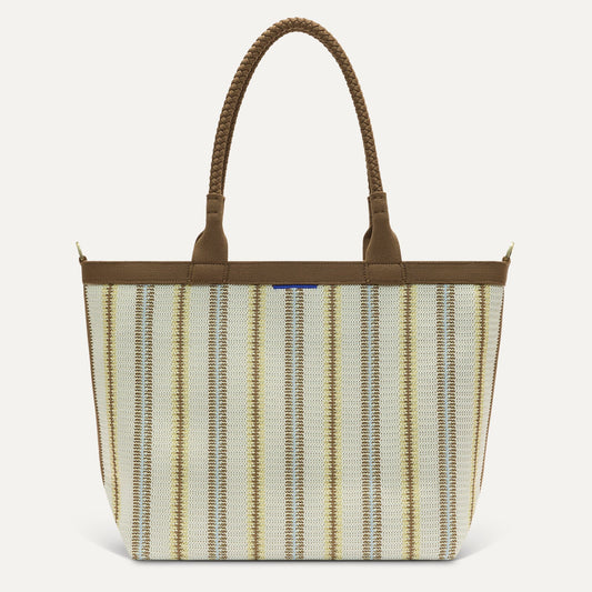 Rothys The Lightweight Zipper Tote in Sunbeam Market Stripe