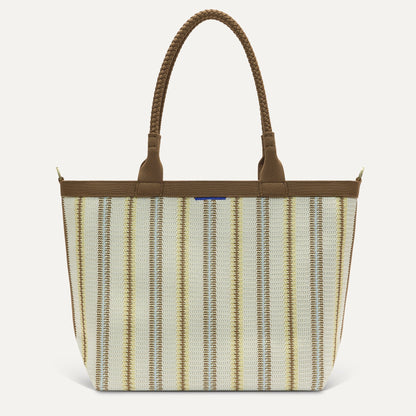 Rothys The Lightweight Zipper Tote in Sunbeam Market Stripe