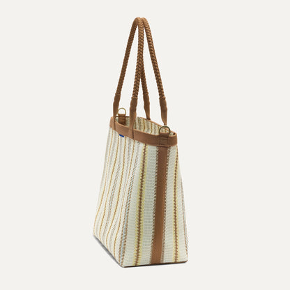 Rothys The Lightweight Zipper Tote in Sunbeam Market Stripe
