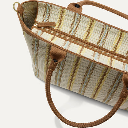 Rothys The Lightweight Zipper Tote in Sunbeam Market Stripe