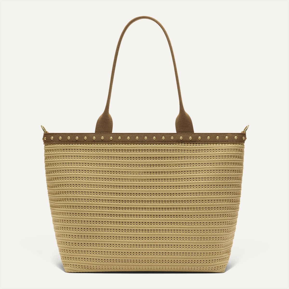 Rothys The Lightweight Zipper Tote in Brown Butter Crochet