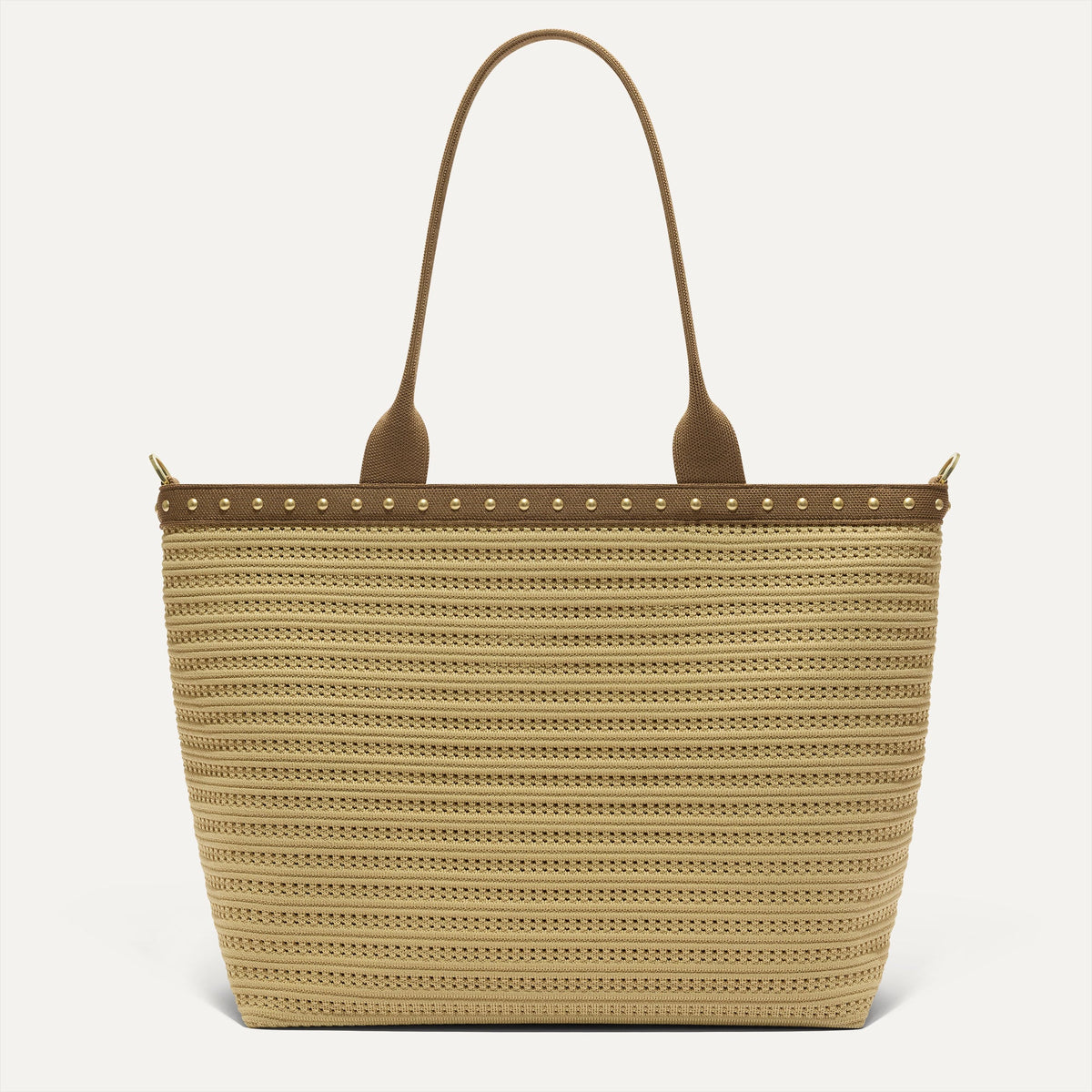 Rothys The Lightweight Zipper Tote in Brown Butter Crochet