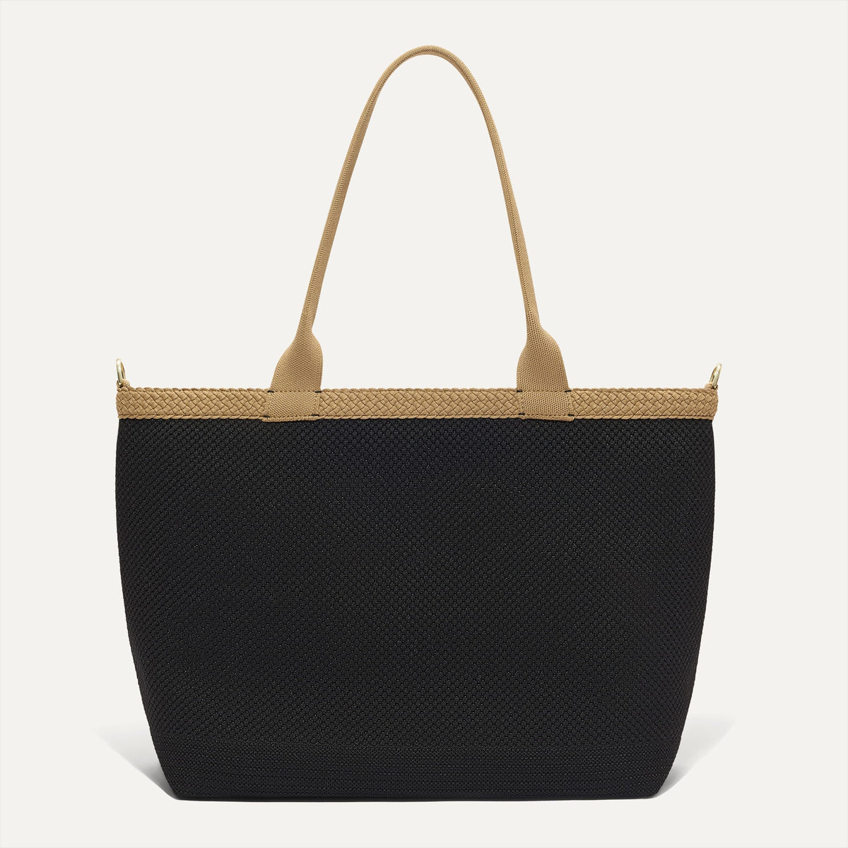 Rothys The Lightweight Zipper Tote in Black Espresso Open-Knit