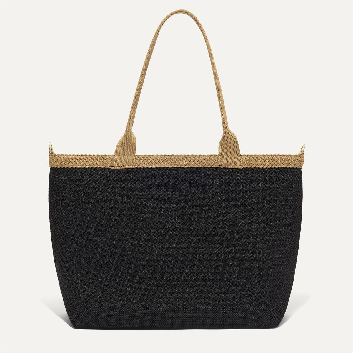 Rothys The Lightweight Zipper Tote in Black Espresso Open-Knit