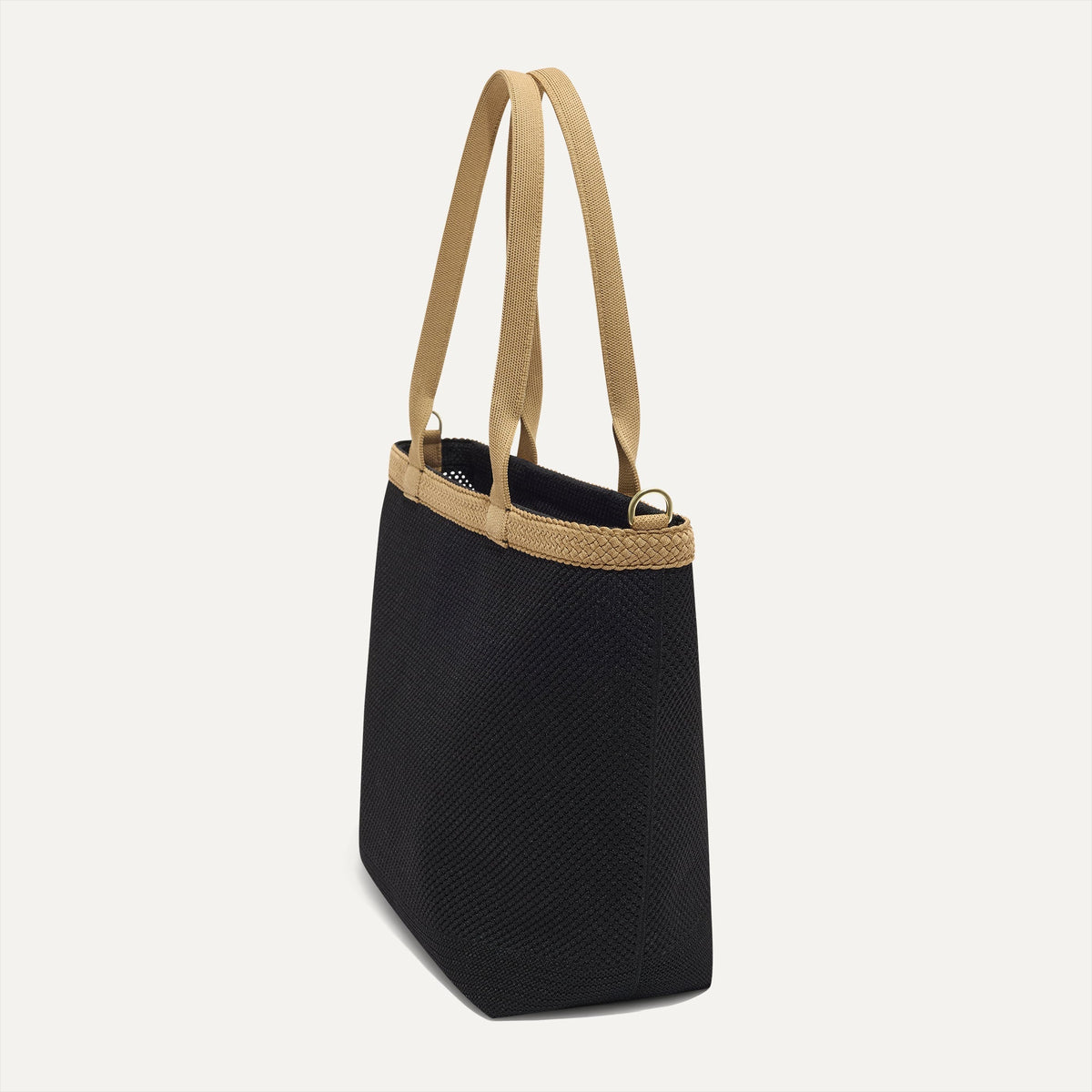 Rothys The Lightweight Zipper Tote in Black Espresso Open-Knit