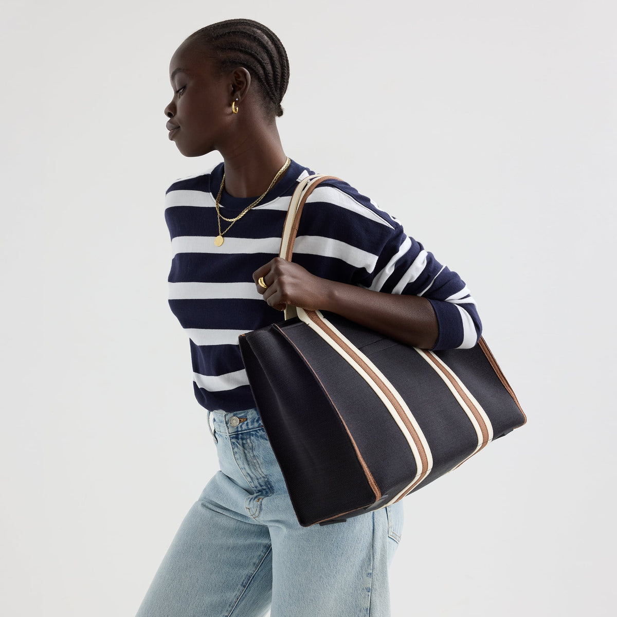 Rothys The Classic Tote in Black Coffee