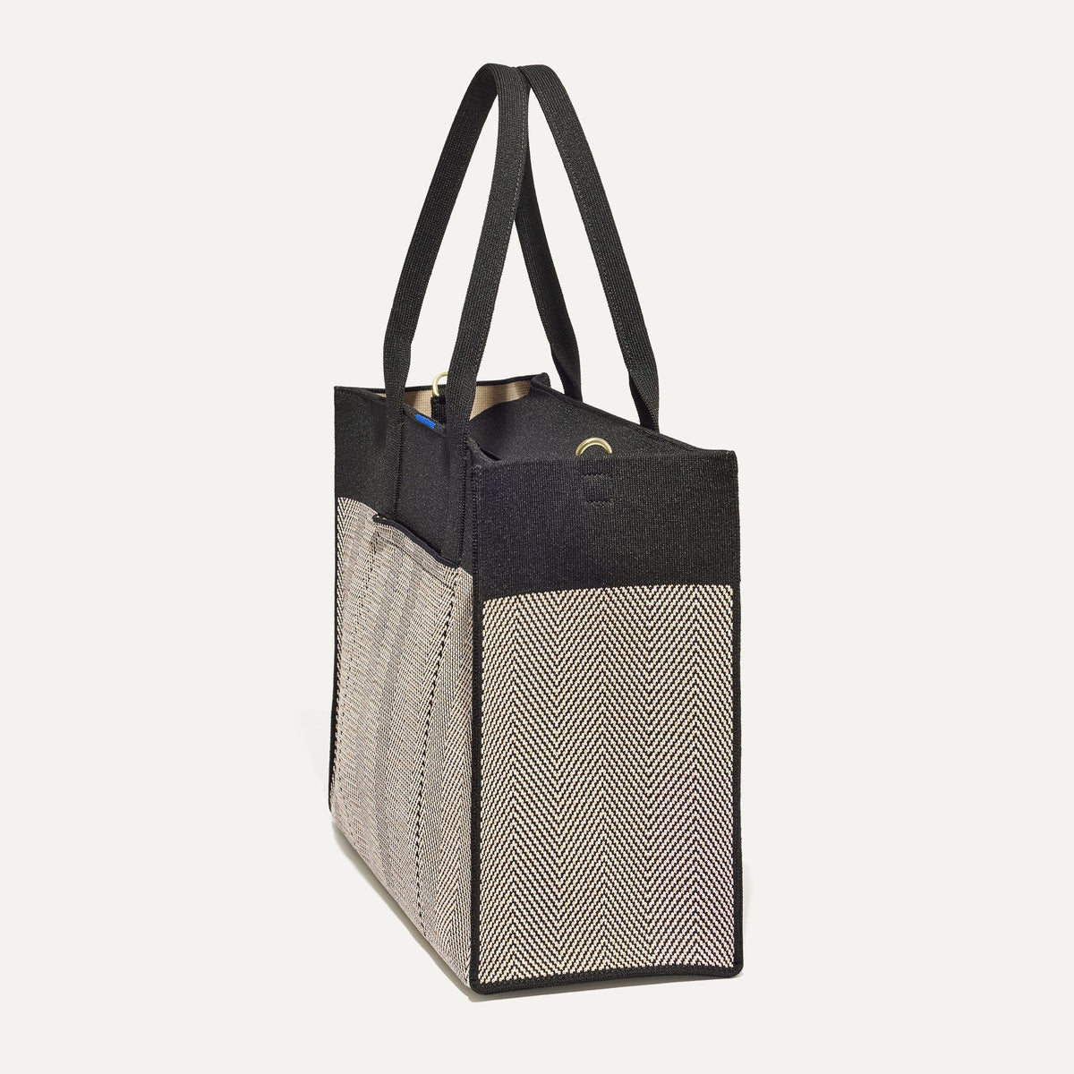 Rothys The Classic Tote in Black Herringbone
