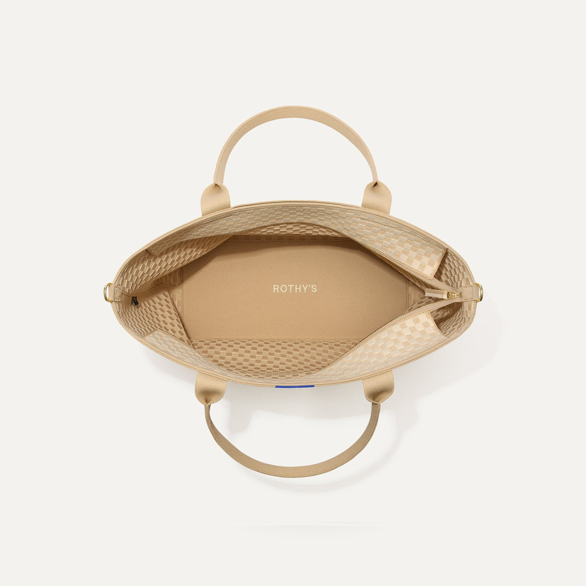 Rothys The Zip Travel Tote in Parchment Basketweave