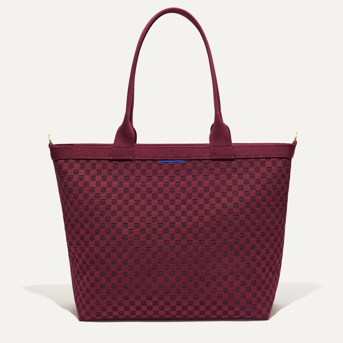 Rothys The Lightweight Zipper Tote in Cabernet Check