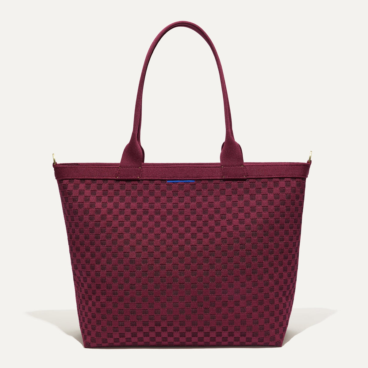 Rothys The Lightweight Zipper Tote in Cabernet Check