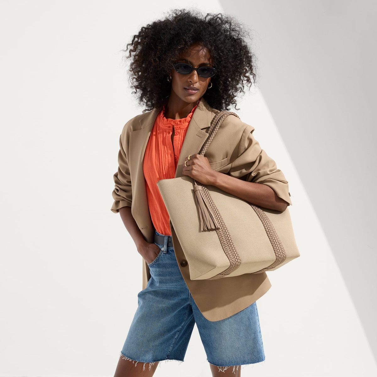 Rothys The Lightweight Tote in Caramel Twist